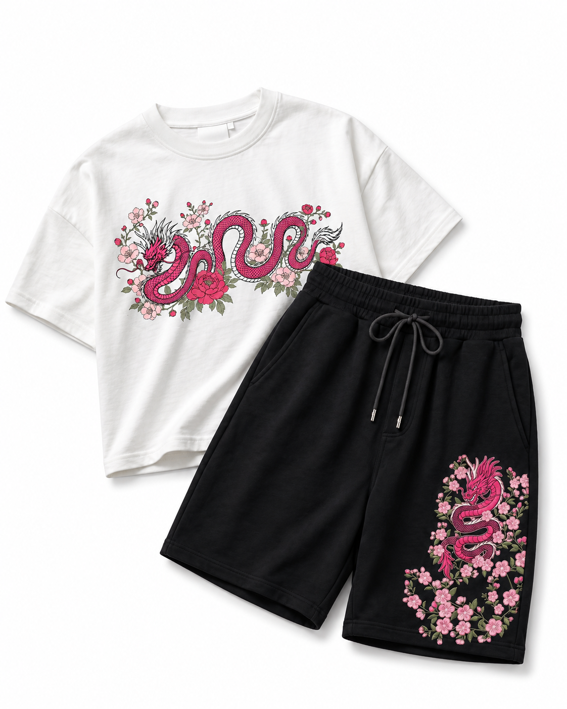 Dragon in bloom Bundel T-shirt & Short